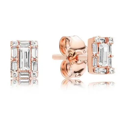 Женские серьги гвоздики из серебра 925 пробы с кристаллами|Серьги-гвоздики| |