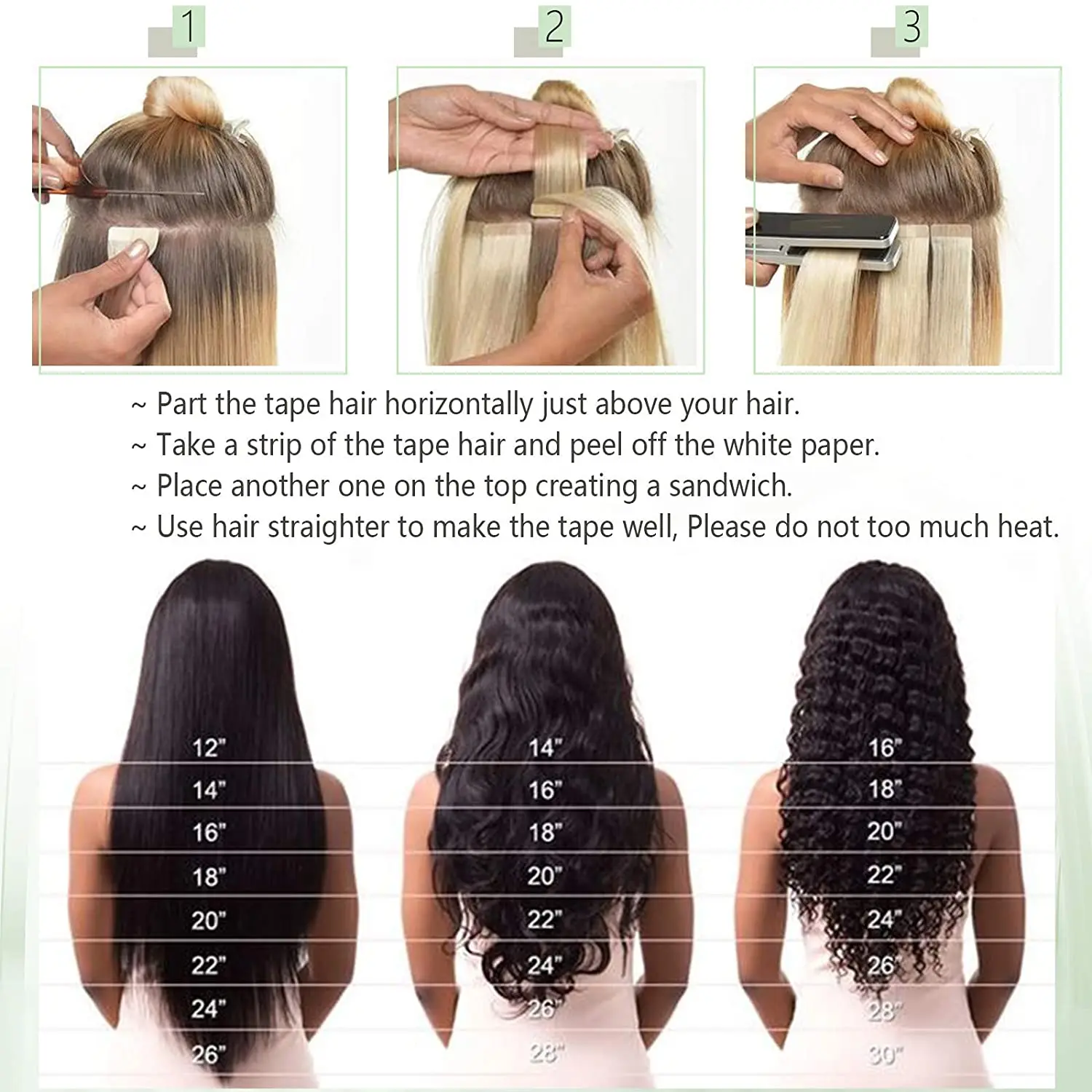 

VeSunny Tape in Human Hair Extensions Hair Extensions Tape in Real Hair Seamless Skin Wefts 20pc/50g Dark Brown Glue in Hair
