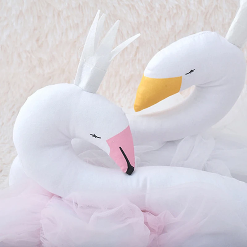 Детская подушка Лебедь Корона марлевая Подушка для ребенка сопроводительная