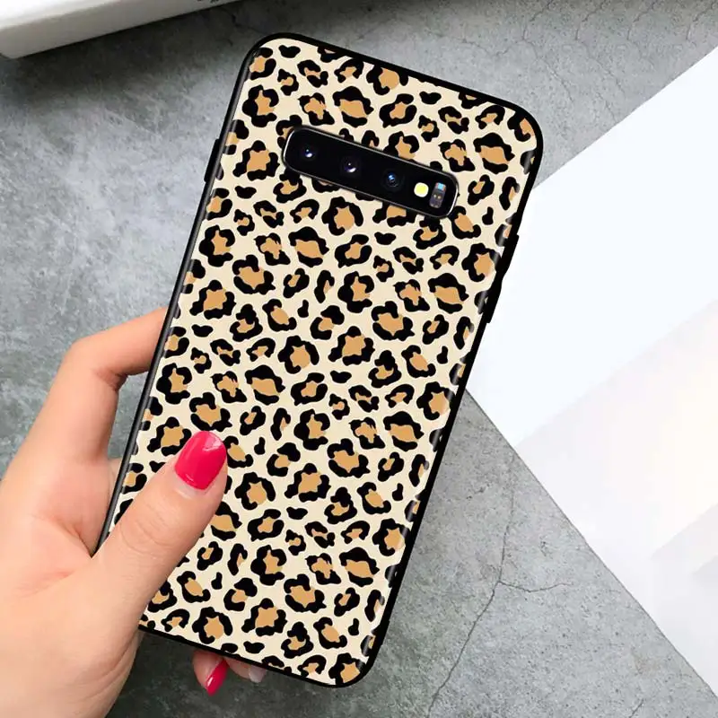 

Tiger Leopard Panther for Samsung Galaxy S21 Ultra Plus Note 20 10 9 8 S10 S9 S8 S7 S6 Edge Plus Black Phone Case