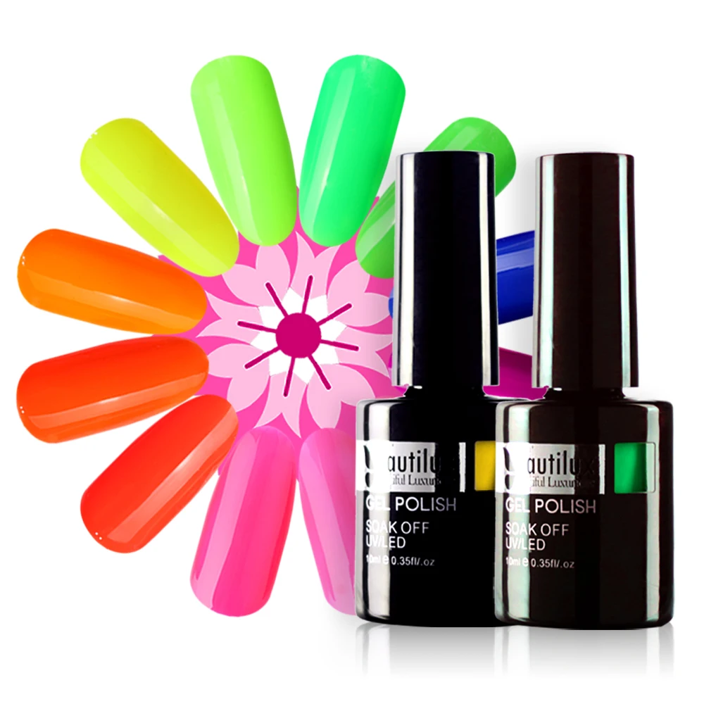 Beautilux 1 шт. Летняя коллекция неоновый желтый красный розовый УФ гель лак для