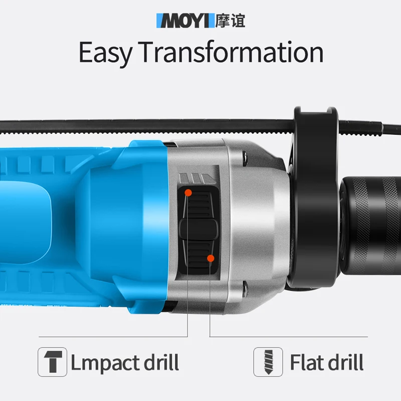 Moyi 220V ударная электрическая дрель Бытовая многофункциональная электрическая дрель высокомощная дрель с регулируемой скоростью
