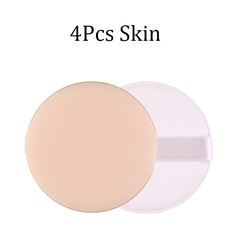 4Pcs Beige 4 шт./лот, воздушная подушка, пуховая пудра, губка для макияжа, BB CC, крем, контур, для лица, гладкая, влажная, сухая, макияж, инструменты для красоты, подарок - Цвет: 4Pcs Beige