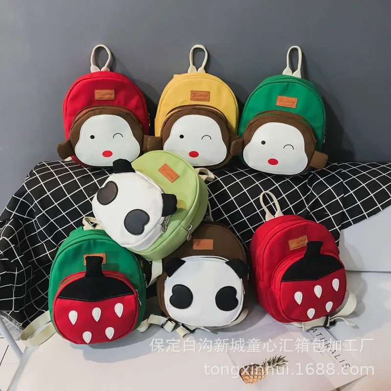 

Новые детские школьные ранцы на заказ, маленькие школьные ранцы для детского сада, холщовый рюкзак с милыми мультяшными животными, оптовая ...