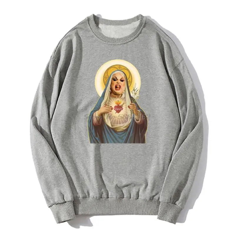 Свитшот мужской с принтом Богоматерь королева Джон Уотерс Культовая толстовка