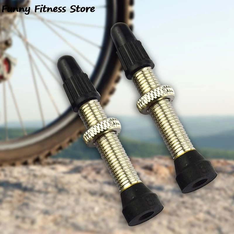 

1 Pair Bicycle Aluminum Alloy Tubeless Valve Stems Bike Presta Valve Cap Bicycle Bike Air Valve Pressure Cover Bike Tube Pump