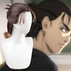 Парик для косплея Эрена джейгера из японского аниме атака на Титанов, термостойкие искусственные волосы для взрослых и мужчин, для Хэллоуина, вечеринки, C135M161