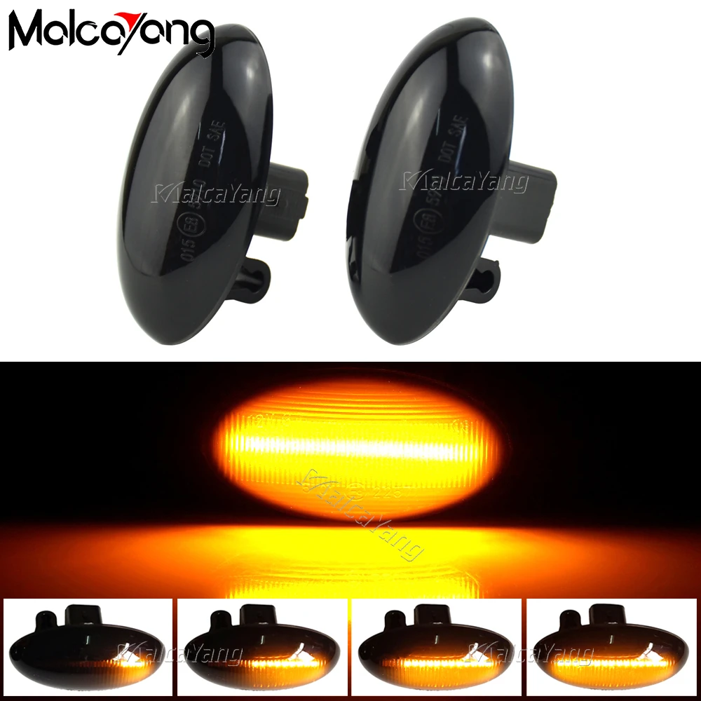 

Side Marker Lamp Indicator Dynamic LED Turn Signal Blinker Light For Peugeot 307 206 407 107 607 1007 Citroen C1 C2 C3 C5 C6