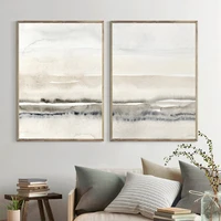 modern abstract beige wall art poster canvas watercolor minimalism paintings nordic pictures for interior home decoration