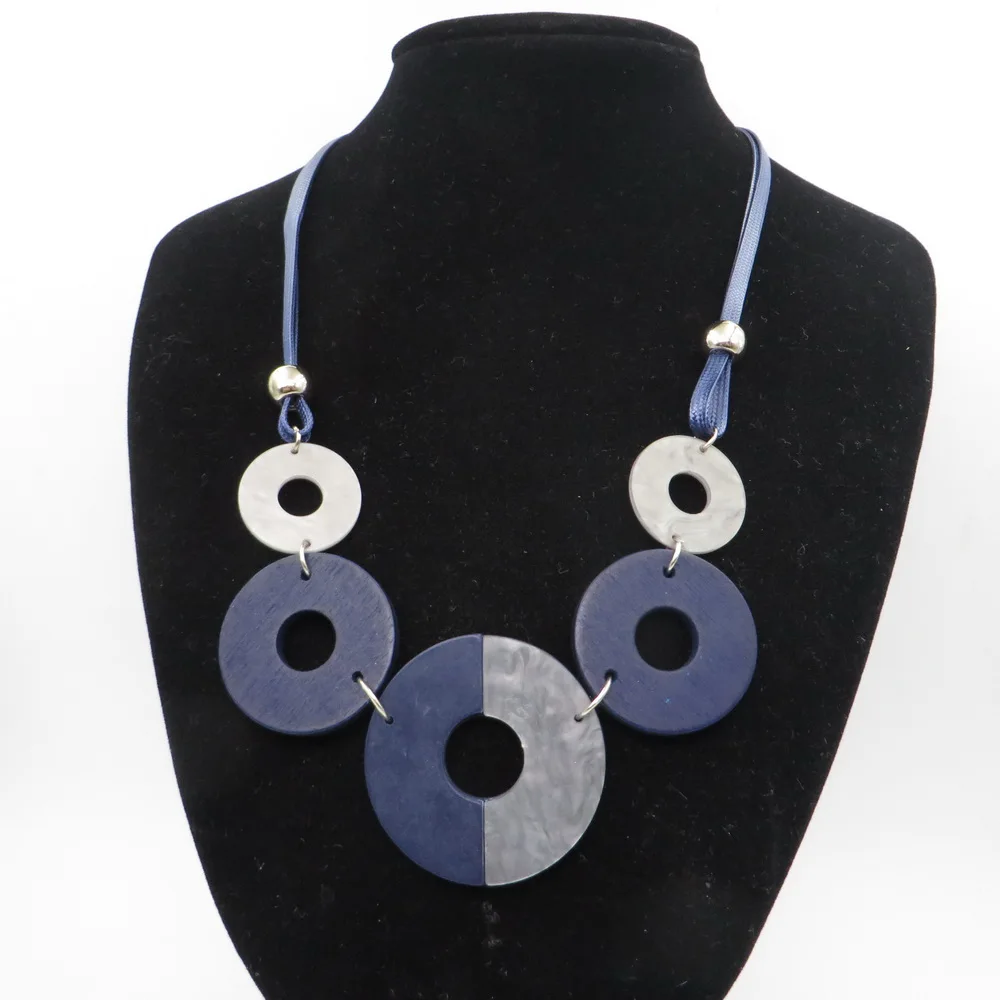 2021 модная Готическая веревочная цепочка деревянная подвеска из смолы ожерелье