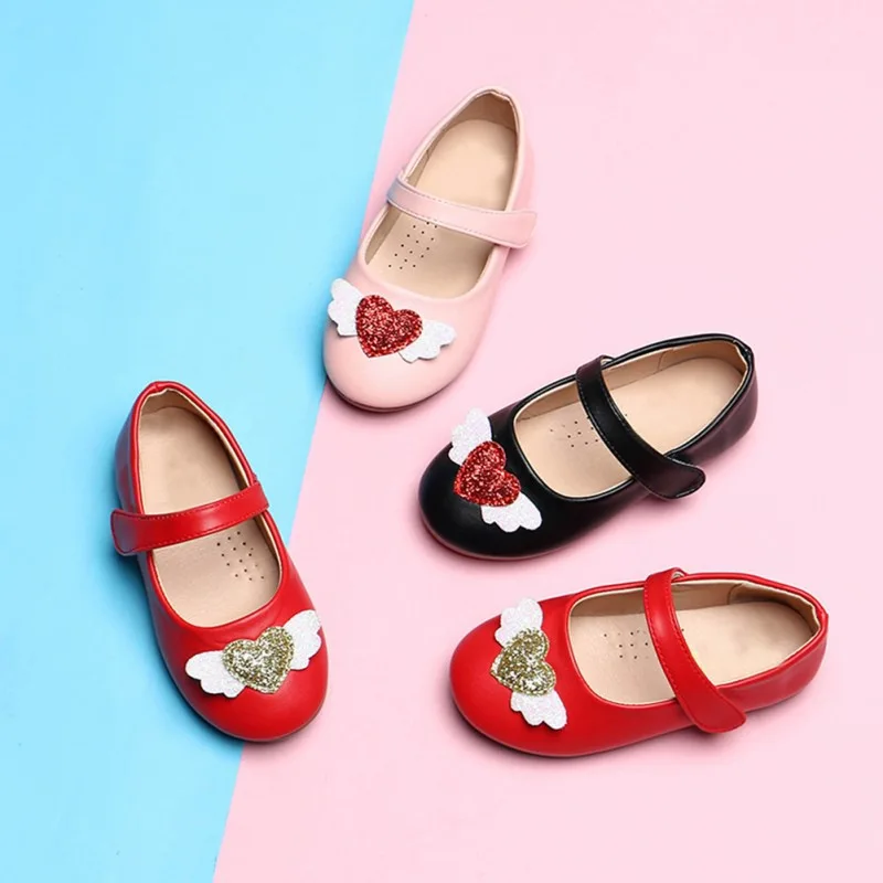 Children Baby Girls Wings Love Casual Shoes The Small Children\'s Non-Slip Cnady Color Size 21-30 2019 | Детская одежда и