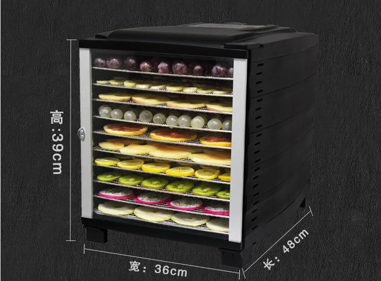 Нержавеющая сталь пищевая овощная сушильная машина домашняя 10 слойная синхронизация Электрический Дегидратор фруктовый чай травяное мясо устройство для сушки воздуха