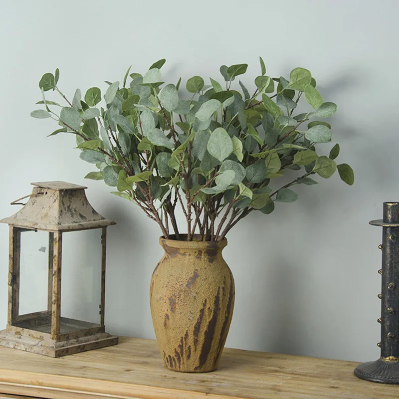 

Artificial Plants Green Plants Eucalyptus Leafs Garden Decorations 65cm Artificial Plastic Plants Living Room Desktop Decoration