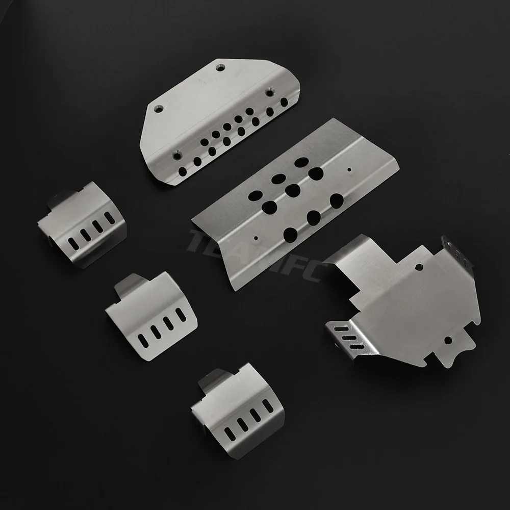 

6Pcs/Set Stainless Steel Chassis Armor Axle Protector Skid Plate for 1/10 RC Crawler Traxxas TRX-6 G63 6X6