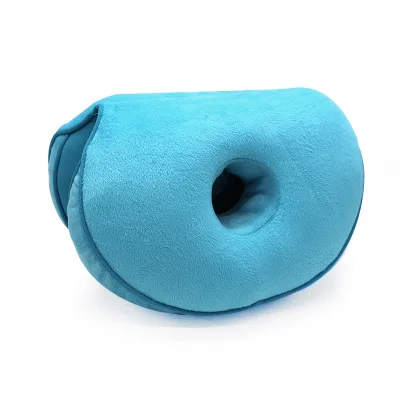 blue 45x31x10cm DIDIHOU, 1 шт., двойная комфортная Подушка, подтяжка бедер, сиденье для ягодиц, латексная подушка для сидения, для дома, офиса, круглая Удобная хлопковая подушка для сидения - Цвет: blue 45x31x10cm