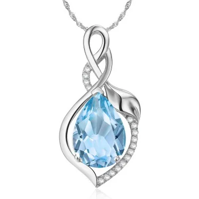 Zoeber водный кулон в виде капли металлическая цепочка ожерелье для женщин 3 цвета