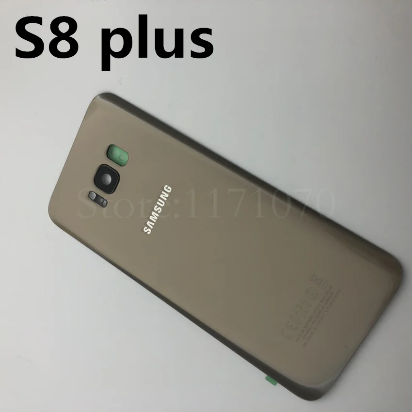 S8 plus gold S8+ крышка батареи для samsung Galaxy S8 plus G955 G955F SM-G955F G955FD S8 G950 G950F задняя крышка корпуса+ Замена объектива камеры - Цвет: S8 plus gold