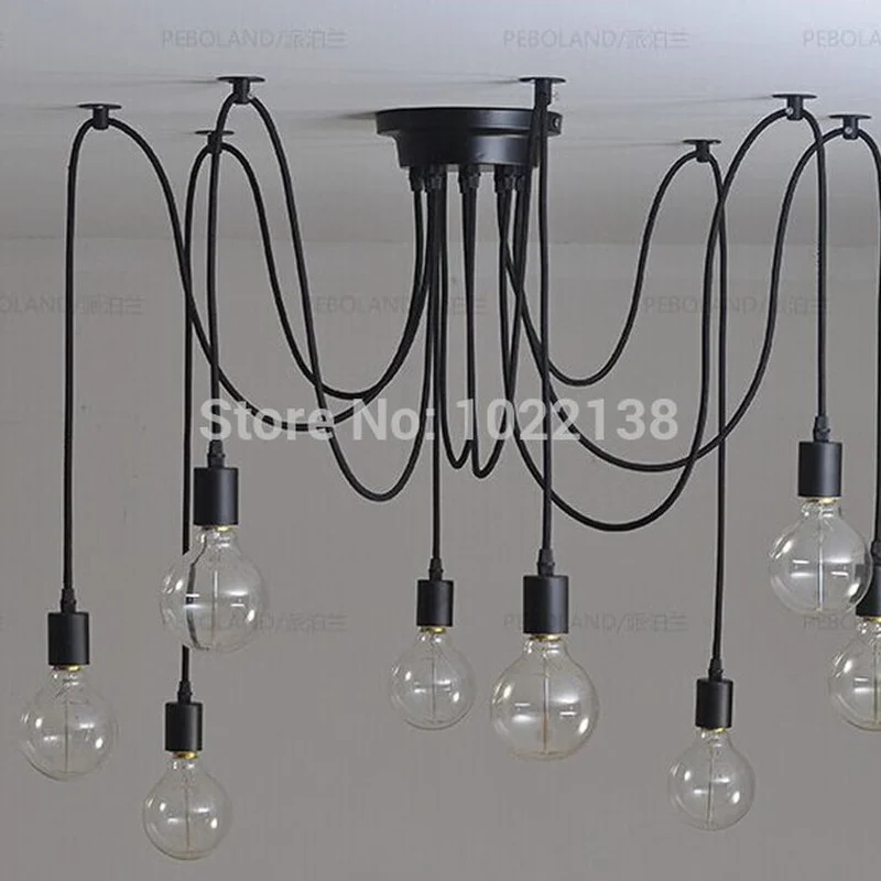 Лофт американский кантри Промышленный Склад Эдисон винтажные потолочные лампы