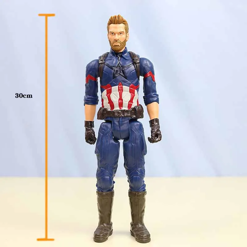 30 см Marvel Мстители эндгейм танос Человек паук Халк Железный человек Капитан