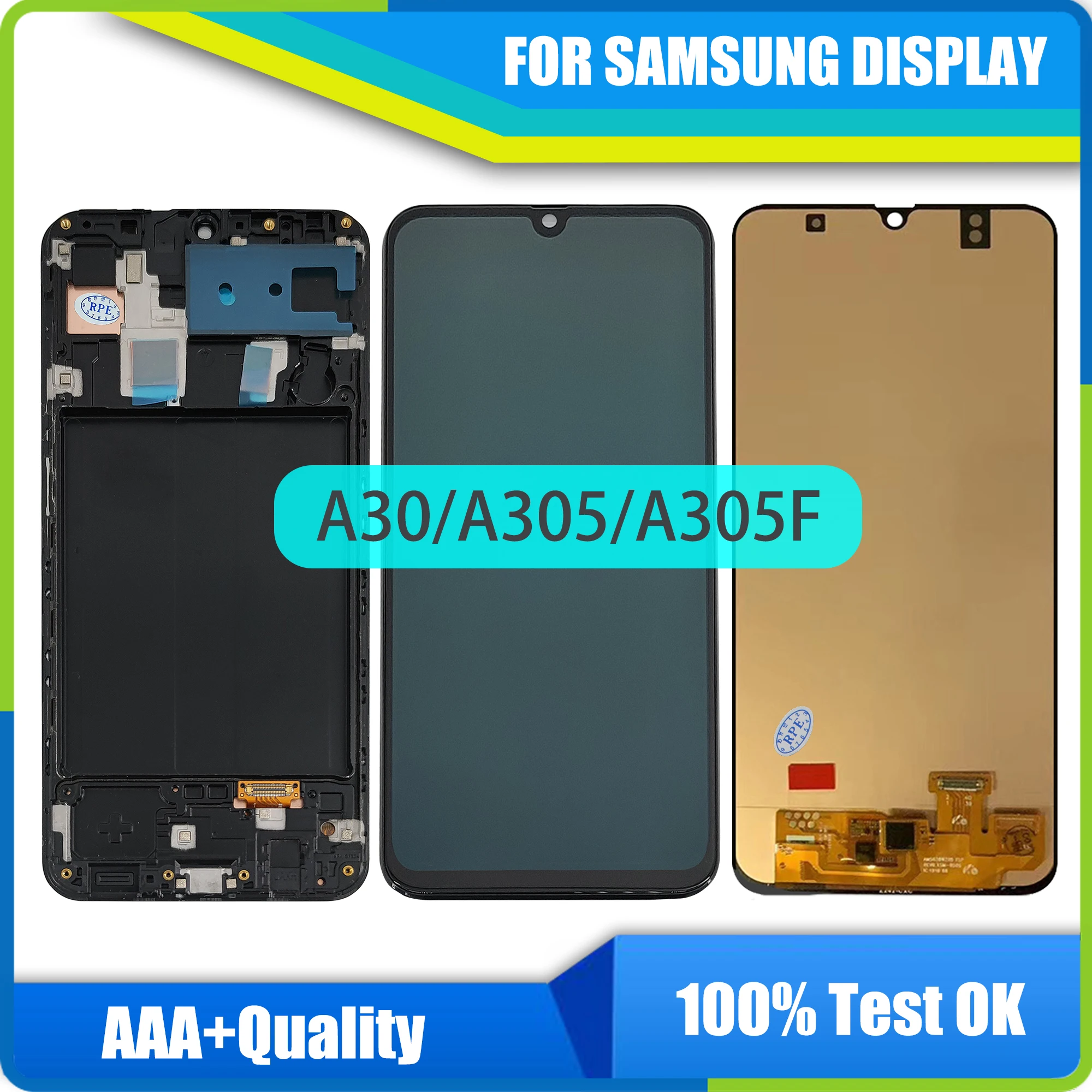 

Оригинальный 6,4 "AMOLED для Samsung A30 2019 ЖК-дисплей A305 A305F A305FD экран сенсорный дигитайзер Monta