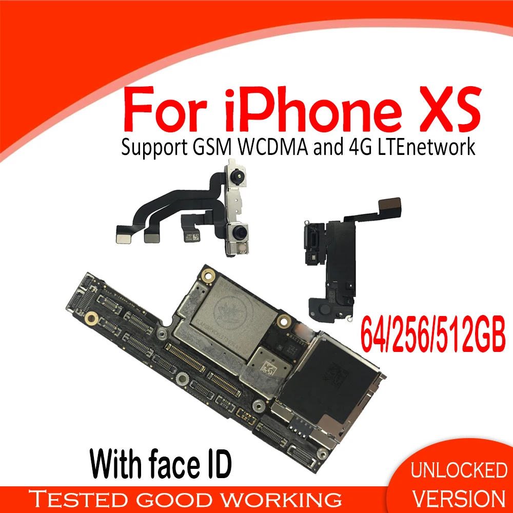 100% Оригинальный разблокированный Бесплатный iCloud для iPhone XS материнская плата с