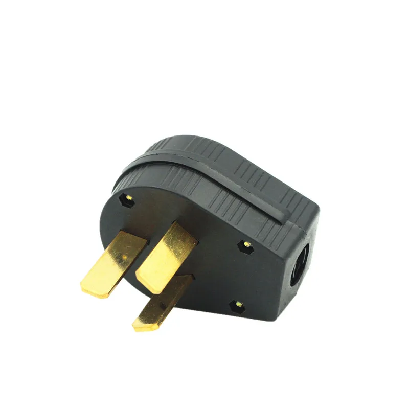 Черная стандартная розетка промышленная штепсельная американская 3-полюсная