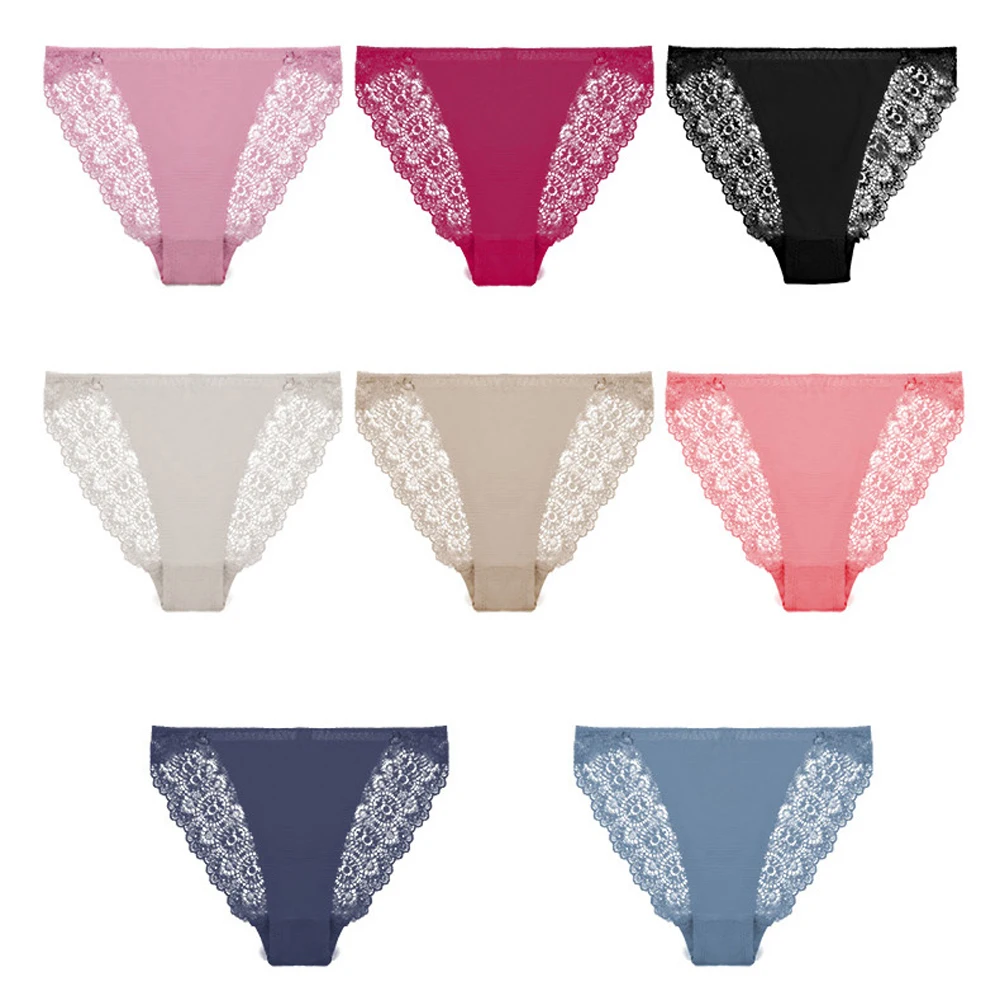 

Cotton Panties Female Underpants Sexy Lace Silky Comfy Panties For Women Briefs Underwear Bikini Floral Lingerie Ladies Pantys