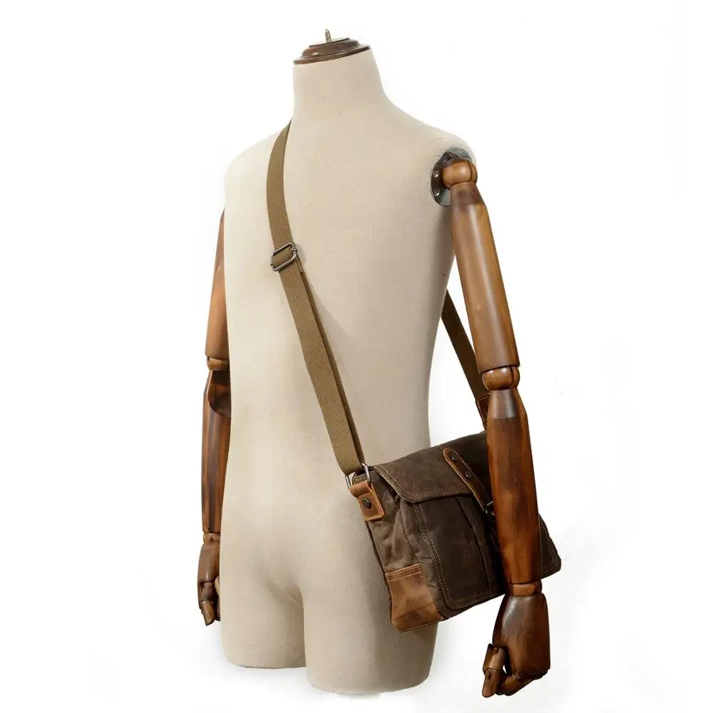 

New Retro messenger bag casual canvas men's bag single shoulder bag men's simple men's messenger bag waterproof men's bag