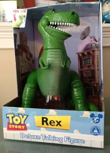 with box Disney Toy Story 4 Rex говорящий Зеленый Динозавр версии 34 см ПВХ Фигурки мини куклы детские игрушки модель для детей подарок - Цвет: with box
