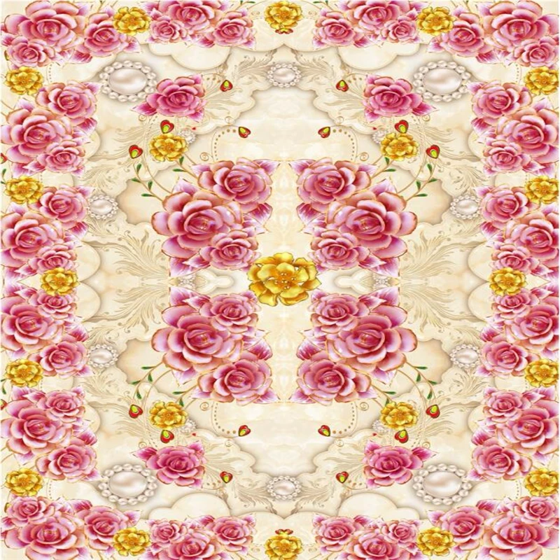 Wellyu пользовательские украшения для пола 3D обои мраморная плитка рельефный