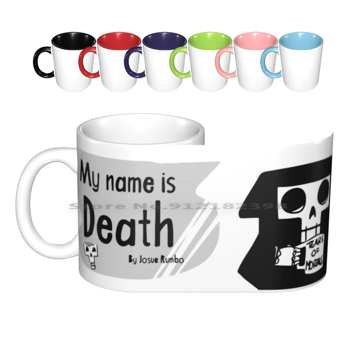 

My Name Is Death Mug Ceramic Mugs Coffee Cups Milk Tea Mug Death Cup My Name Is Death Creative Trending Vintage Gift Bottle Cup