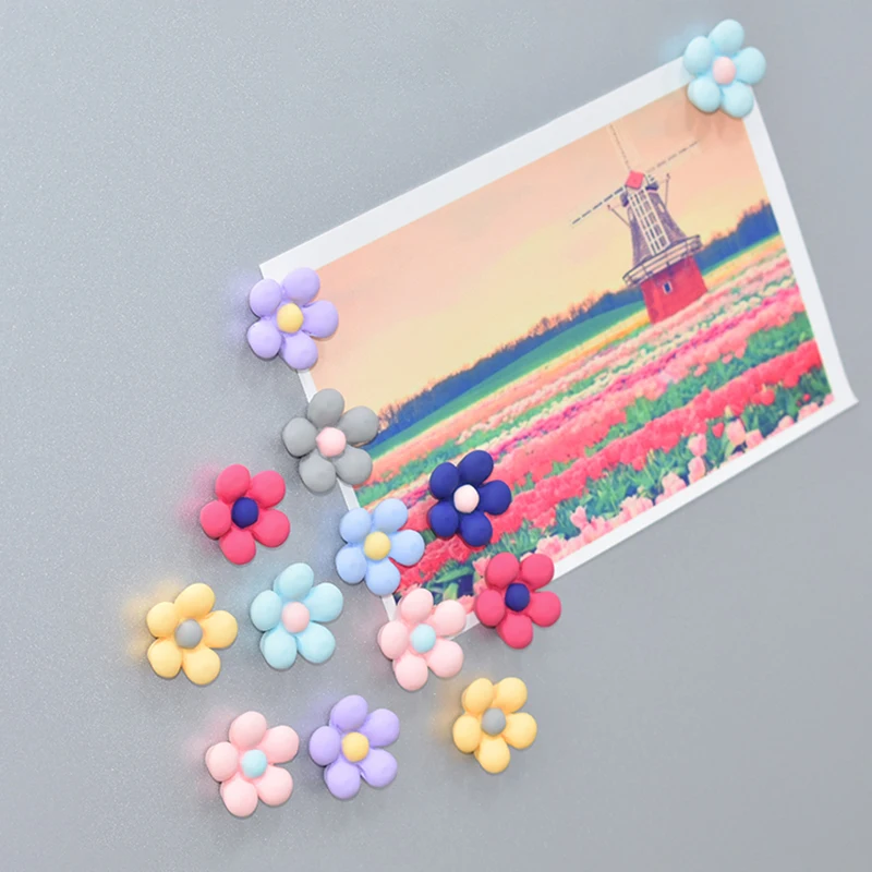 

3D Flower Fridge Magnets магниты на холодильник Strong Magnet Creative Little Fresh Literary Decoration Refrigerator Sticker