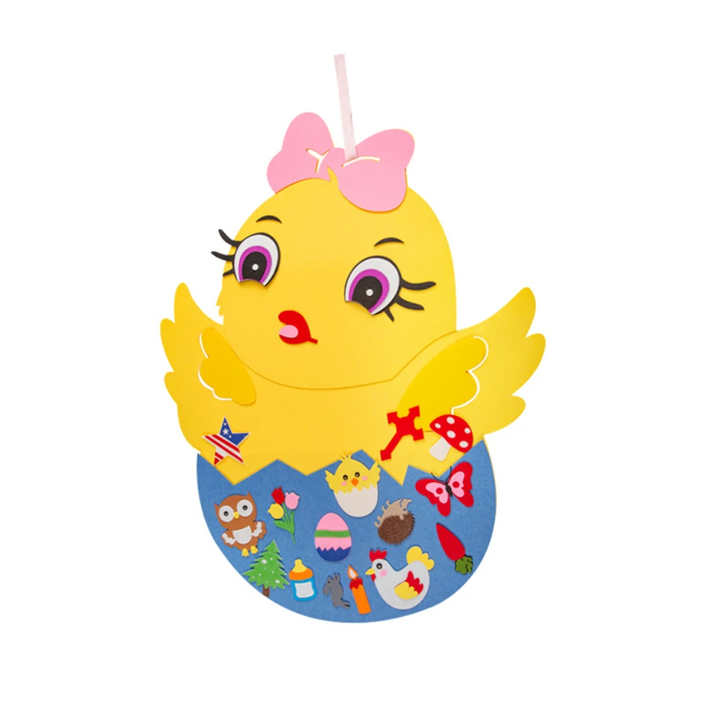 

Props Ecorative Chick Pendant Felt Party Supplies Multicolor 81x60.7cm Easter Decoration