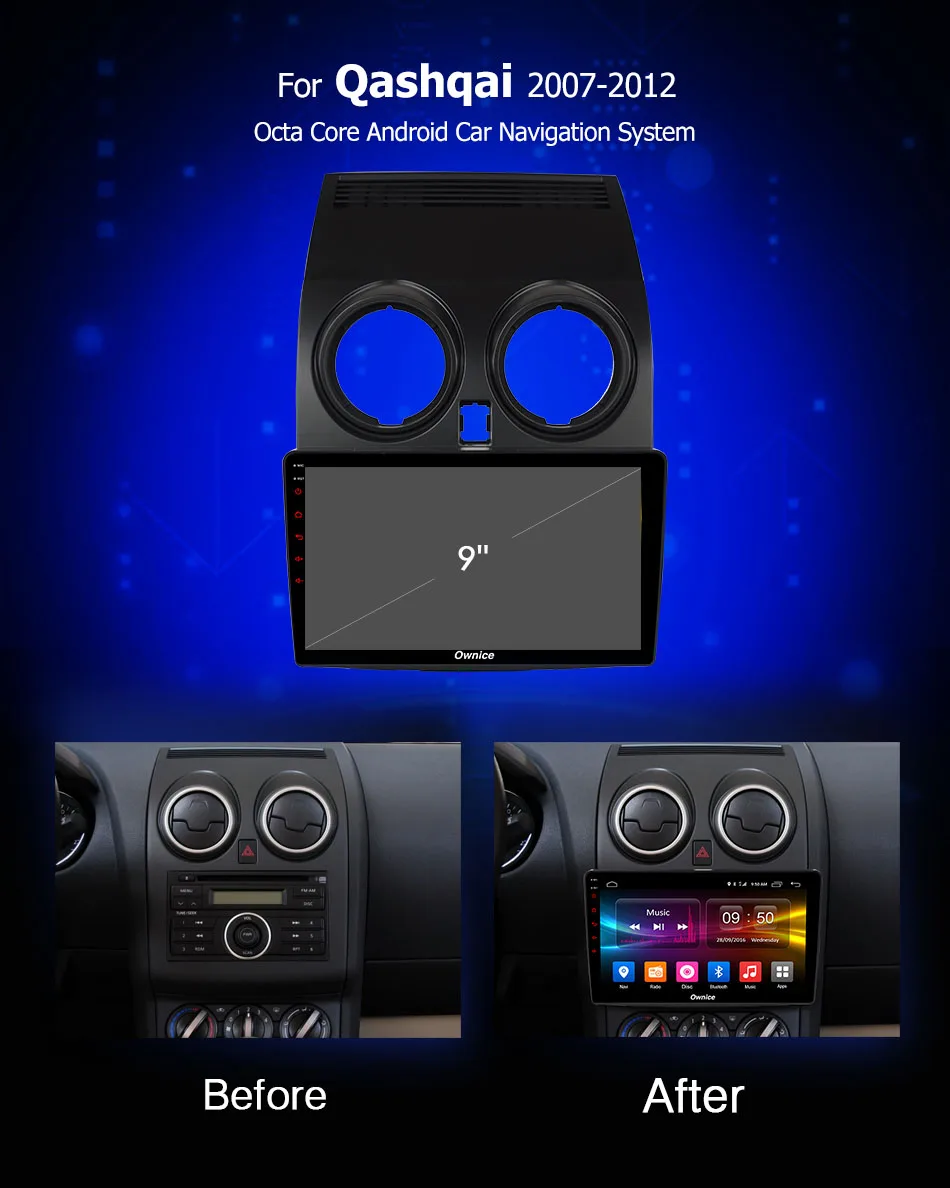 Ownice Octa Core Android 9,0 Автомобиль Радио Стерео K3 K5 K6 для Nissan Qashqai 2007 2009 2010 2011 2012 dvd gps плеер 64G 4 аппарат не привязан к оператору сотовой связи