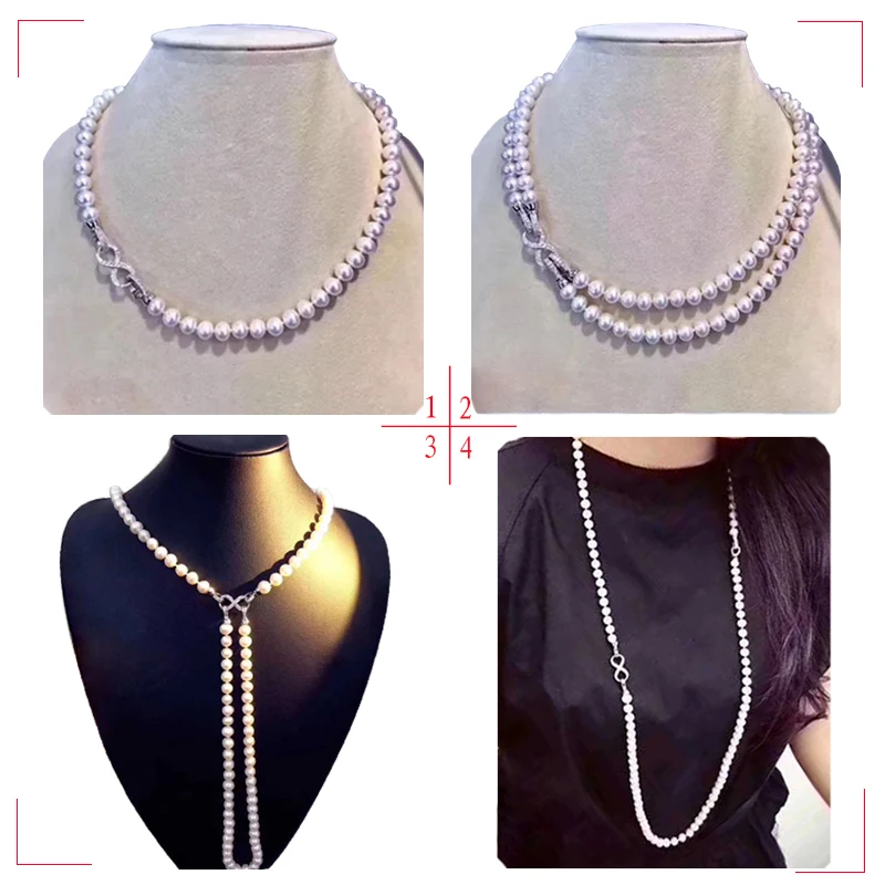 

XUELUO 2020 Newest Design Fashion Trendy Natural Geniuns Cultured Freshwater Pearl Long Necklace