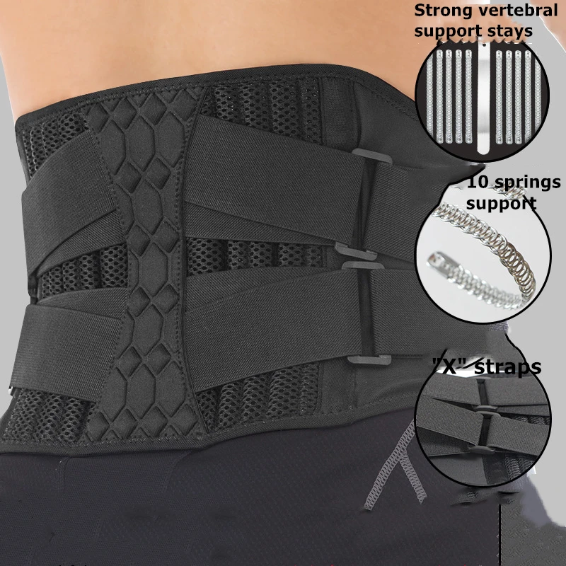 Поясничный пояс для поддержки талии прочный бандаж нижней части спины