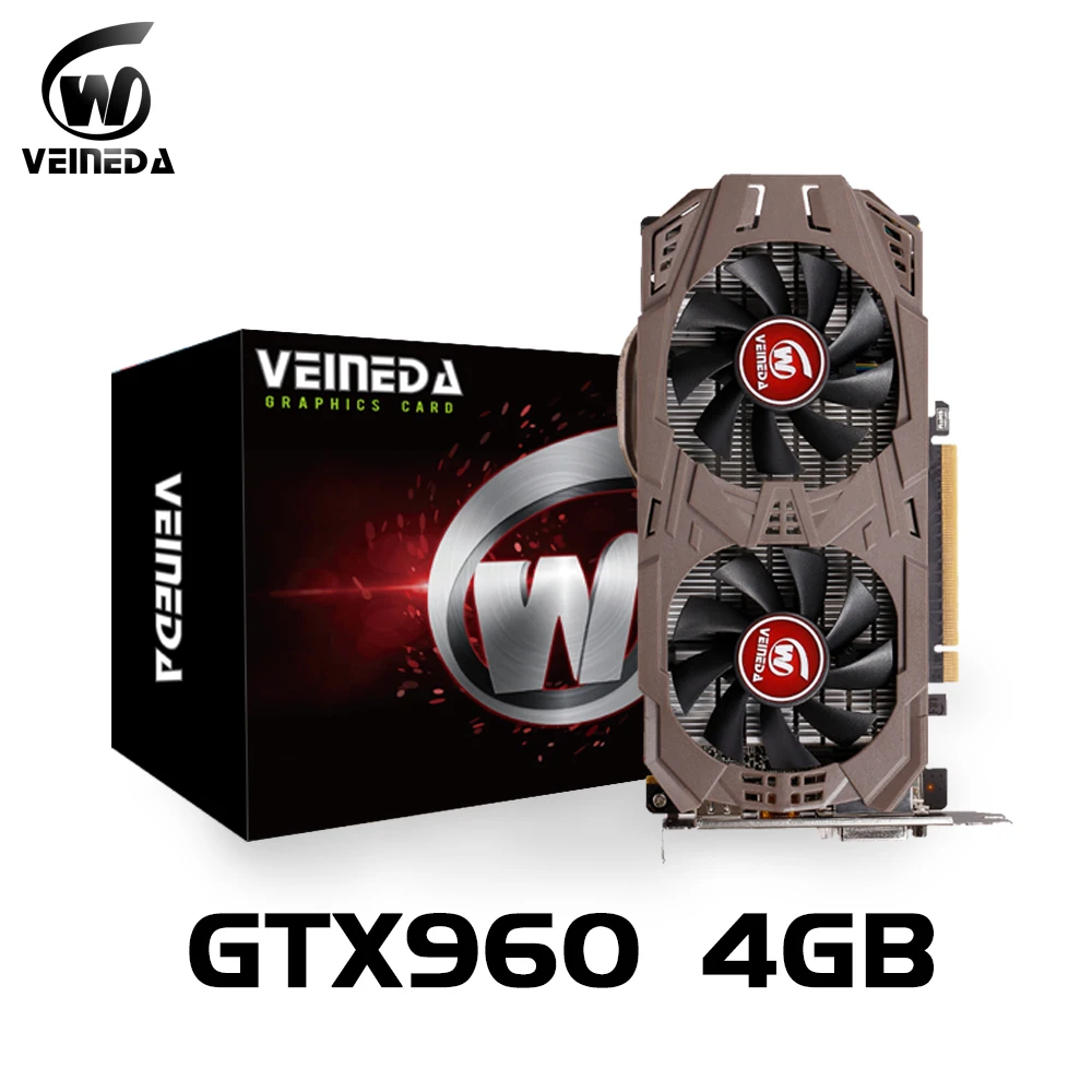 Видеокарта VEINEDA GTX 960 для ПК оригинальная видеокарта бит GDDR5 видеокарты DVI GTX960 4 Гб
