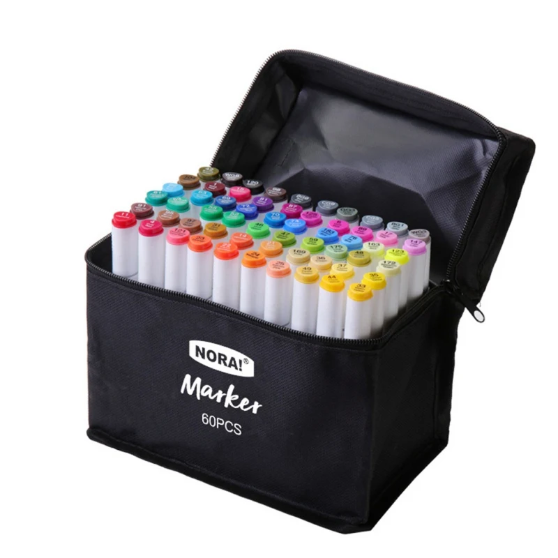 30/40/60 цветов/коробка художественные маркеры тонкий лайнер с двойным наконечником