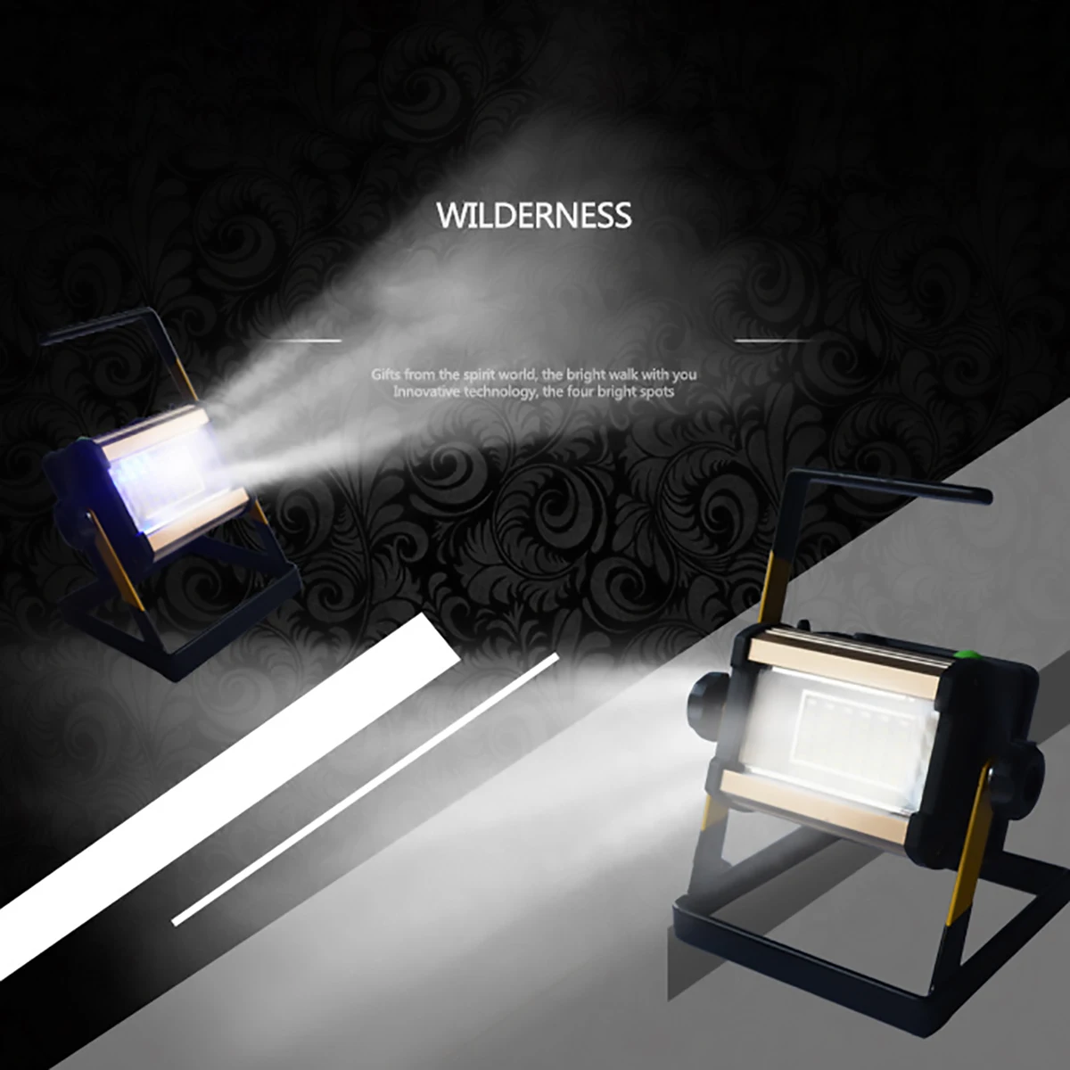 18650 перезаряжаемый прожектор 30 Вт 24 светодиода водонепроницаемый уличный