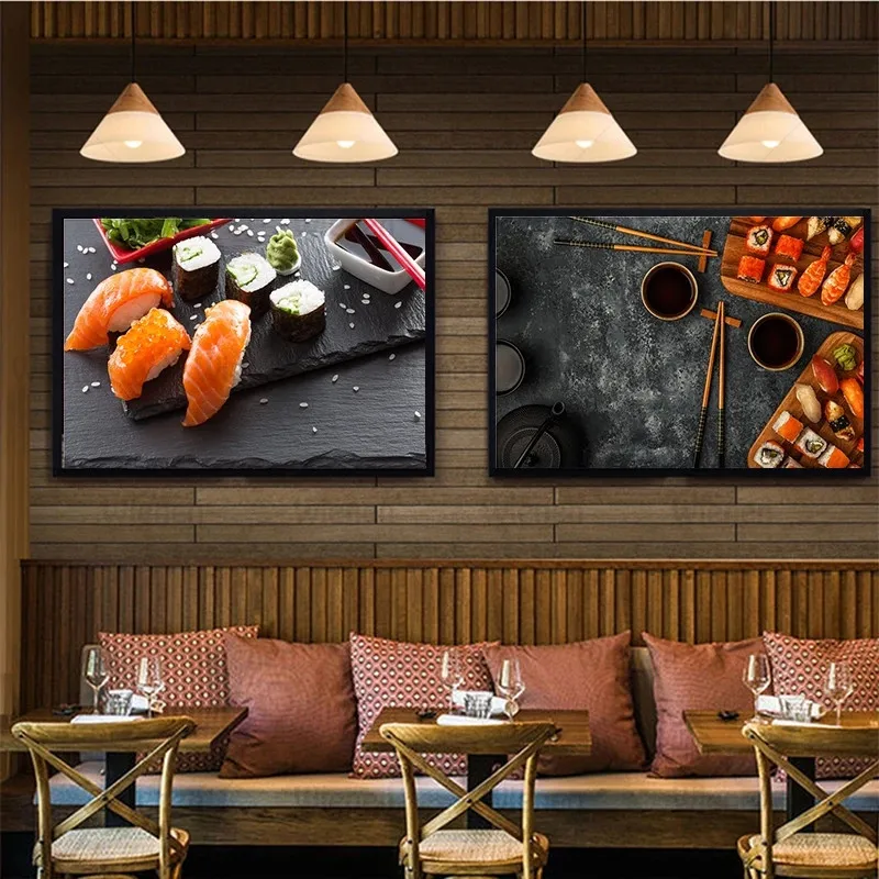 

Canvas Paintting Hd Prints Pictures Home Wall Art Sushi Food Posters Prints Nordic Style On Fresh Artwork Living Room Home Decor