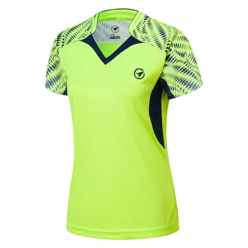 Новые рубашки для бадминтона с коротким рукавом мужчин и женщин настольного