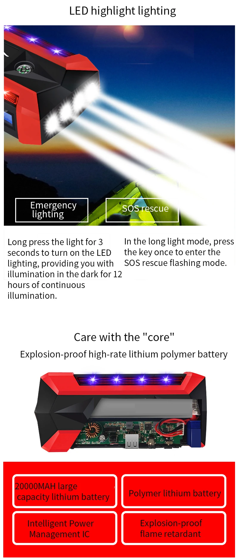 600A 12V портативный автомобильный стартер power Bank мощный пусковой усилитель устройства стартер для автомобильного зарядного устройства