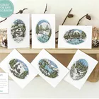 CD007 14ct Набор для вышивания крестиком карты посылка поздравительная открытка рукоделия вышивка ремесла для вышивания крестиком, ручная работа с Наборы Рождественский подарок