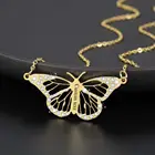 Ожерелье с бабочкой на заказ, индивидуальное Очаровательное ожерелье с гравировкой имени для женщин, колье со льдом, шикарное ювелирное изделие, подарок