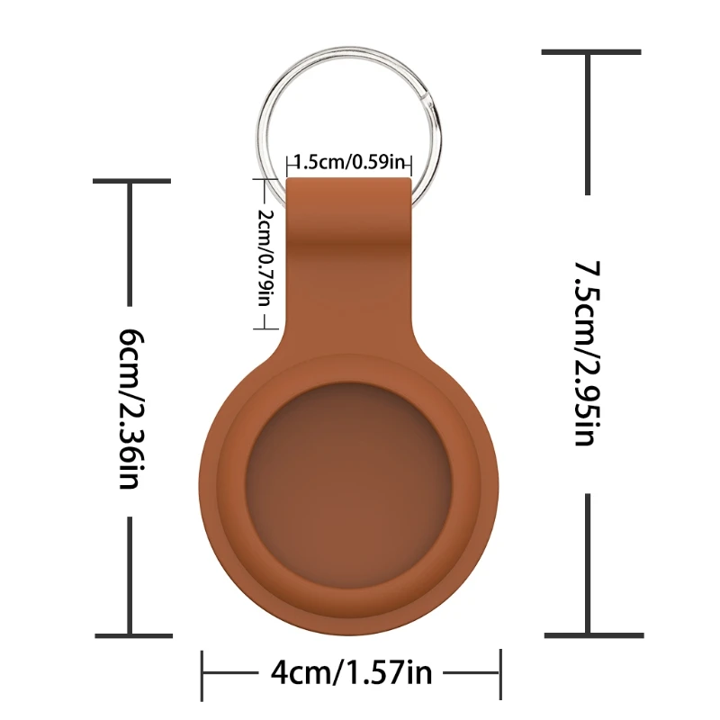 

Anti-fall Silicone Case with Keychain Buckle Design for AirTags Locator