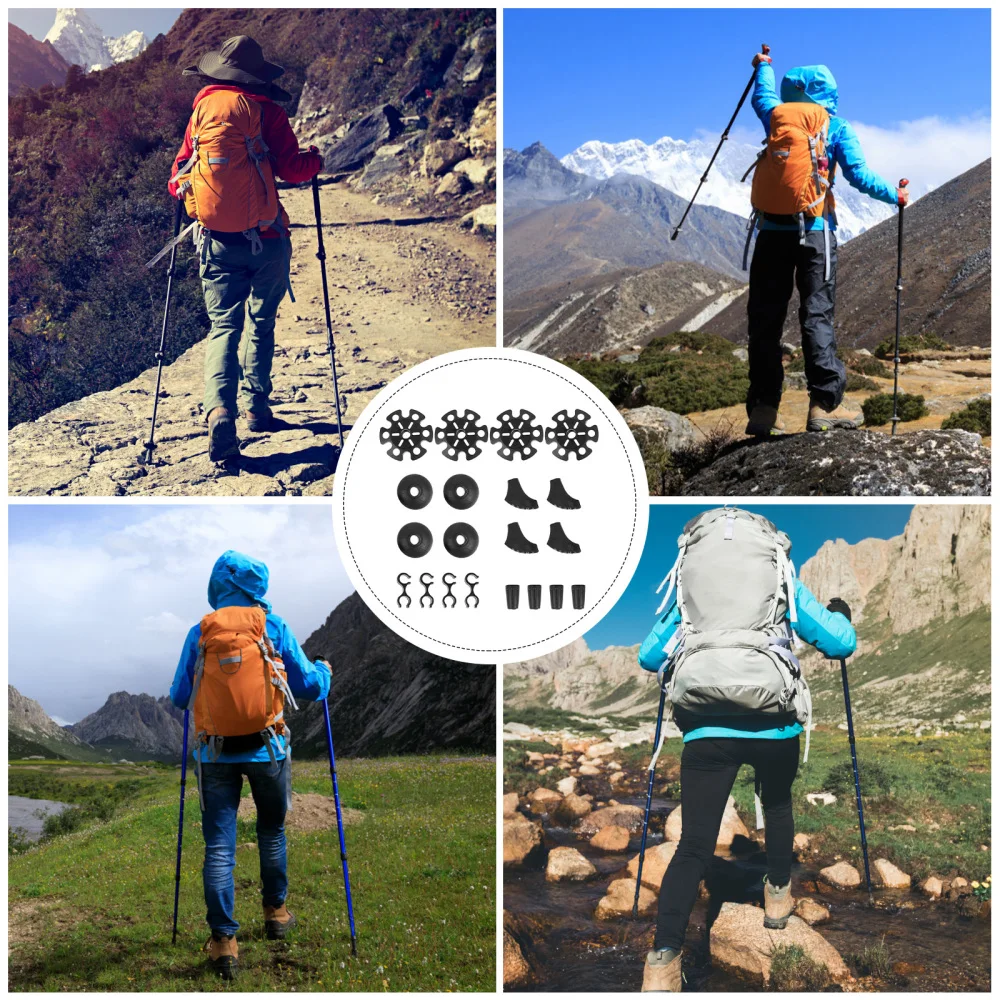 

20pcs Trekking Pole Tips Accessories Non-slip Trekking Pole Replacement Parts