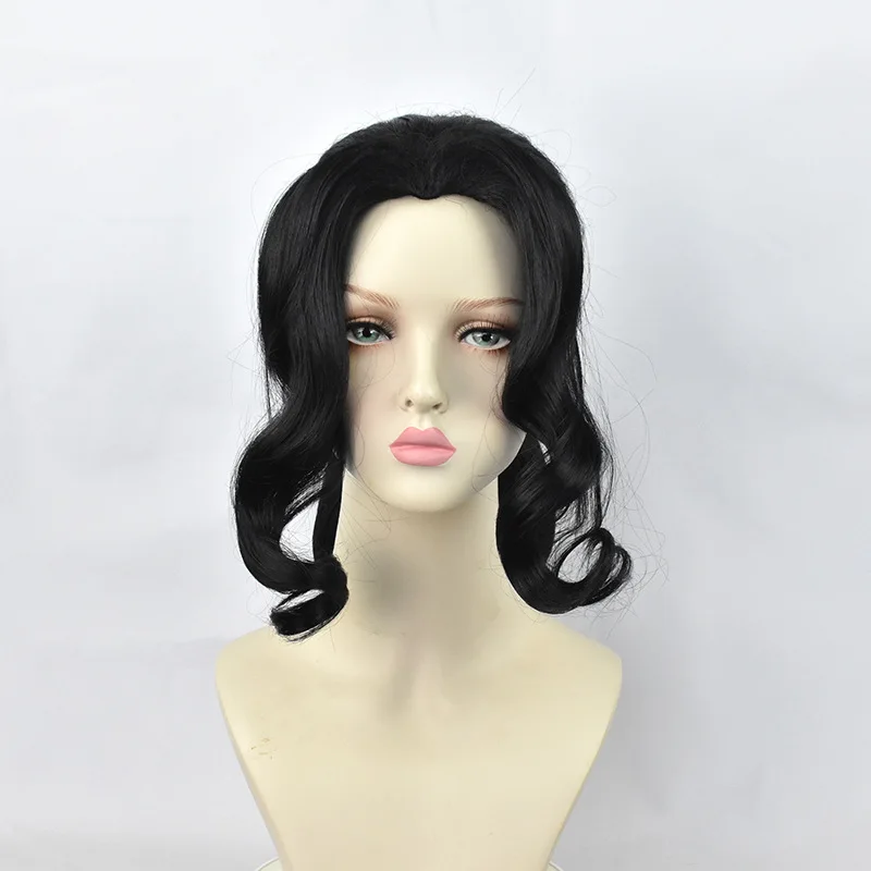 

Anime Kimetsu No Yaiba Demon Slayer Cos Wig Kibutsuji Muzan Cosplay Black Long Curly Hair Halloween Cos Accesory Unisex Headge