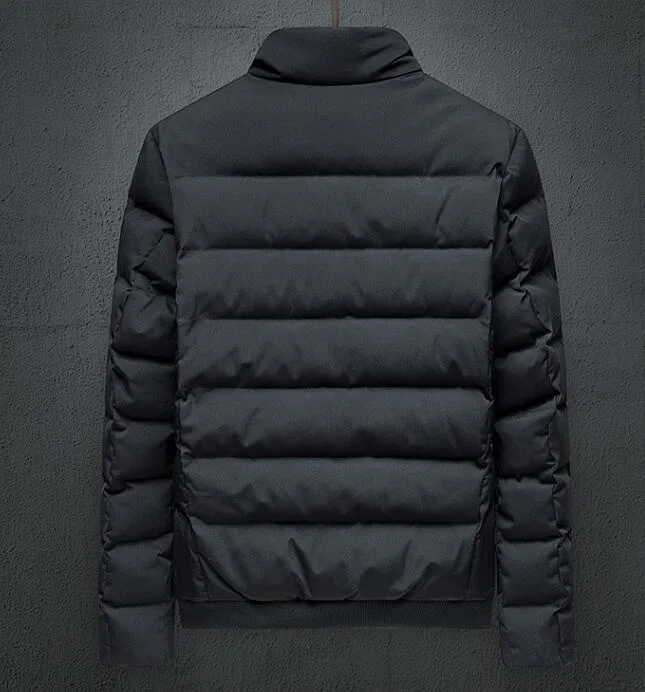 Male Padded Warm Parkas Stand Collar Winter Cotton-padded Clothes Thick Men Winter Jacket