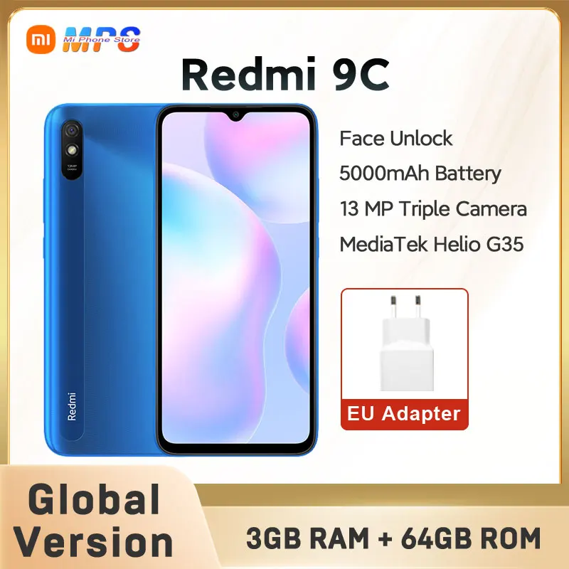 Глобальная версия Xiaomi Redmi 9C мобильный телефон 2 Гб ОЗУ 32 ПЗУ MediaTek Helio G35 6 53 &quot5000 мАч