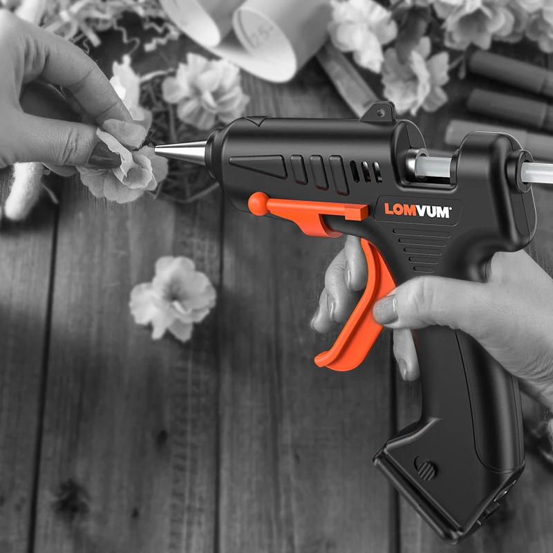 LOMVUM Cordless Hot Melt Glue Gun USB High Temp Heater Wireless Rechargeable Thermo Electric Heat Temperature Tool Sticks | Инструменты